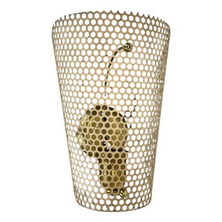 Large Beige Hole Pattern Theatre Wall Light, France, 1950s For Sale