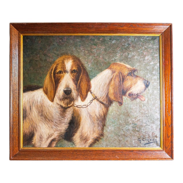 19th Century French Dog Painting For Sale