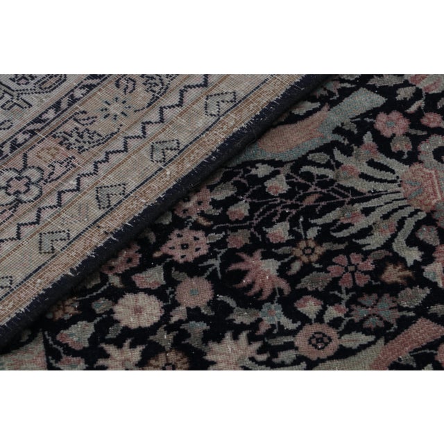 Textile Antique Sivas Rug, Black With Colorful Florals and Pictorials - Rug & Kilim For Sale - Image 7 of 8