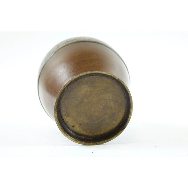 19th Century Antique Chinese Bronze Expert Cloisonne With Egyptian Design For Sale - Image 6 of 6