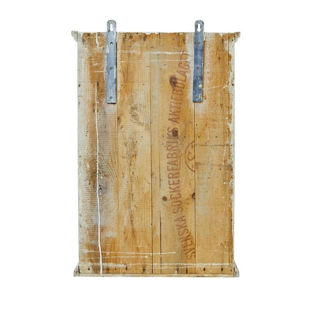 Ivory Scandinavian Pine Wall Cupboard, 1890s For Sale - Image 8 of 9