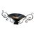 Jan Barboglio Hand-Forged Iron Pedestal Centerpiece Bowl With Scroll Handles For Sale