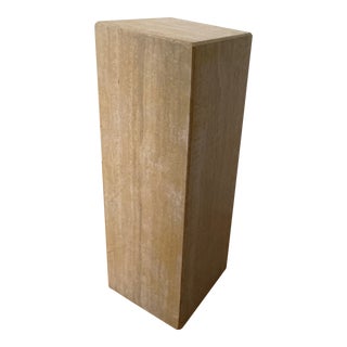 1970s Travertine Display Pedestal For Sale