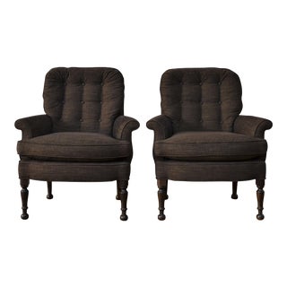 1960’s Tufted Club Chairs - a Pair For Sale