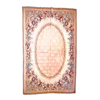 Floral Tapestry in Aubusson Style, Late 19th Century For Sale