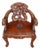 Antique Late 19th Century Meiji Japanese Dragon Carved Chair For Sale
