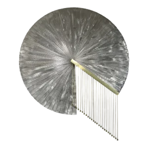Postmodern Fanned Steel Wall Sculpture