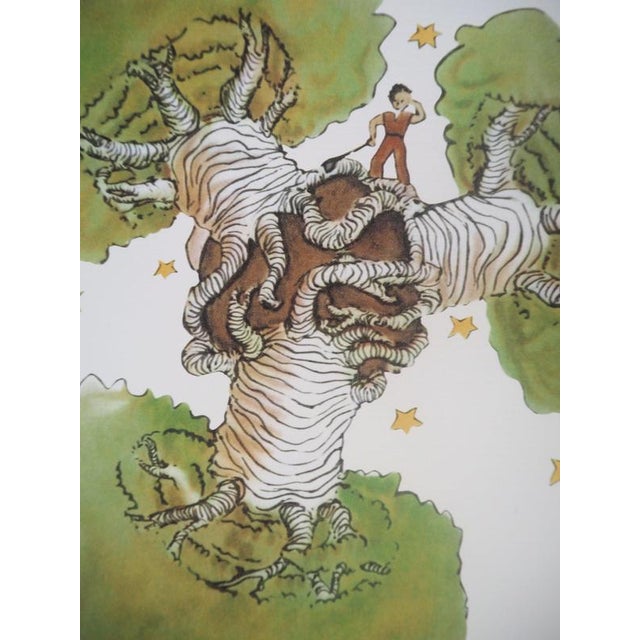 Antoine de Saint-Exupery, The Little Prince Among the Baobabs, Lithograph For Sale - Image 5 of 6