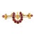 Early 20th Century Victorian 2.00 Carat Ruby Seed Pearl 14k Yellow Gold Brooch For Sale