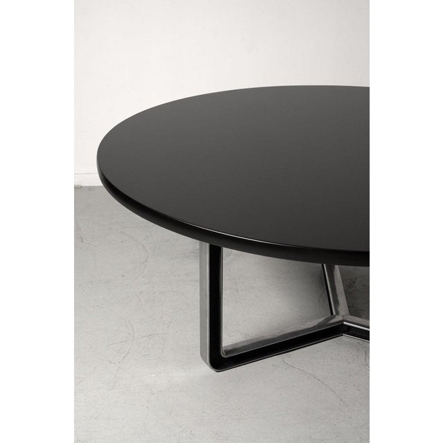 Black Black Round Tecno Table, 1970 For Sale - Image 8 of 9