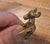 Up for sale is an authentic, highly collectible vintage mid-century modern miniature brass calf / baby cow sculpture...