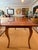 Textile French Vintage Reproduction Hand Finished Waxed Wood Dining Table With 4 Sheaf Back Rush-Seat Chairs For Sale - Image 7 of 12