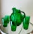 Mid 20th-Century Anchor Hocking Roly-Poly Forest Green Beverage Set- 7-Pieces For Sale - Image 13 of 13