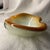 Mid-Century Modern Vintage 1950s Alfredo Barbini Murano Glass Clam Shell Bowl Gold Fleck For Sale - Image 3 of 5