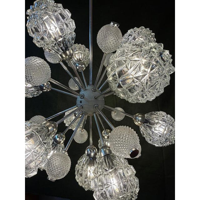 Sputnik Chandelier by Elektrofém ISZ For Sale - Image 4 of 11