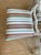 Set of 6 Vintage Painted Mahogany Chippendale Ribbon Back Dining Chairs With New Perennials Striped Fabric For Sale - Image 4 of 14