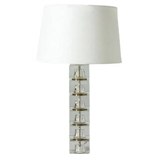 Swedish Crystal Table Lamp, 1960s For Sale