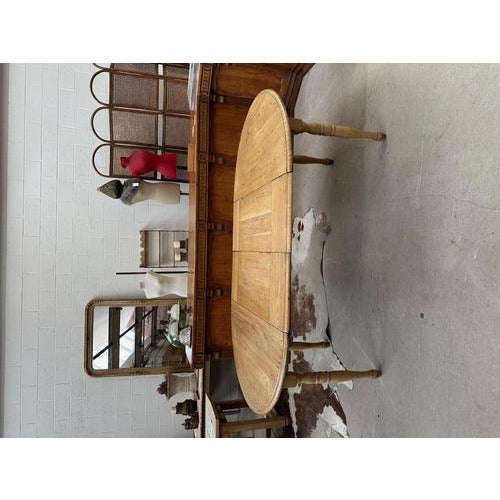 Wood Round Solid Oak Table with Two Extensions For Sale - Image 7 of 12