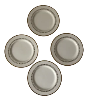 Vintage Taylor Smith & Taylor Golden Oak Pattern Dessert / Bread Plates S/4