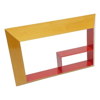 Mid-Century Modern Geometric Shadow Box Wall Shelf For Sale
