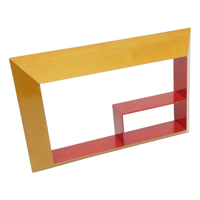 Mid-Century Modern Geometric Shadow Box Wall Shelf For Sale