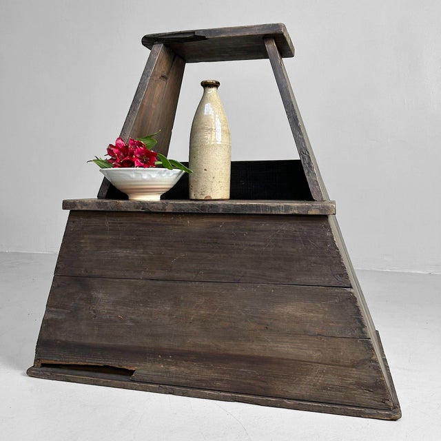 Minimalist Wooden Fumidai Step Stool, Japan, 1920s For Sale - Image 4 of 10