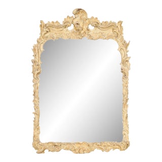 19th Century French Louis XV Revival Hand-Carved Mirror For Sale