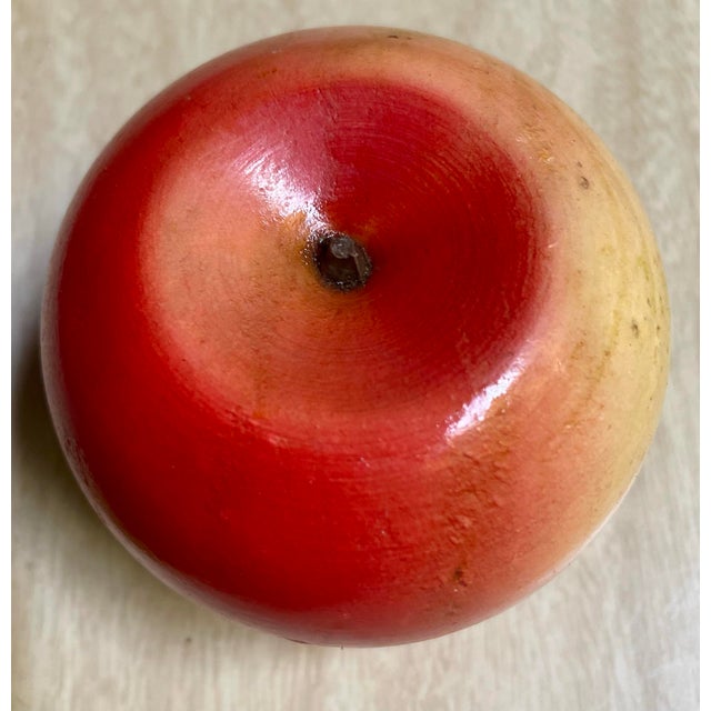 Red Mid 20th Century Red & Yellow Alabaster Apple Decoration Paperweight Decoration For Sale - Image 8 of 11