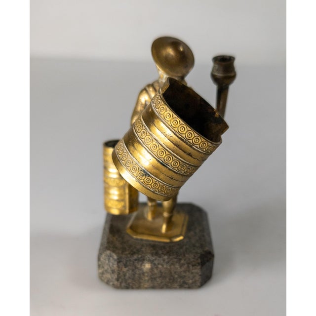 Mid 19th Century 19th Century Continental European Gilt Bronze Table Lighter in the Form of a Street Vendor For Sale - Image 5 of 13