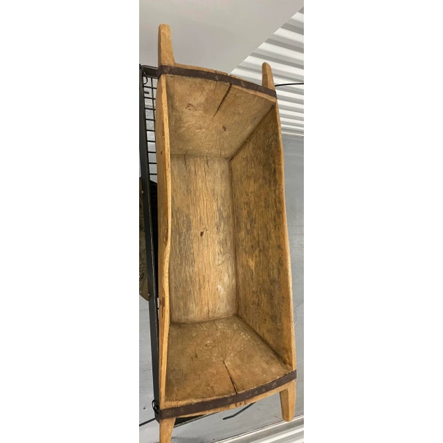 This rare antique carved wooden bowl or trough can be used in a variety of decorative ways including with flowers,...