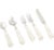 Coastal White Wicker Flatware, Five-Piece Set For Sale - Image 3 of 3