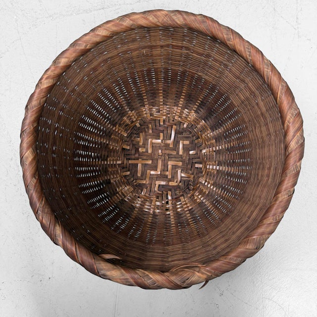 Vintage Japanese Bamboo Baskets, 1960s, Set of 2 For Sale - Image 11 of 16