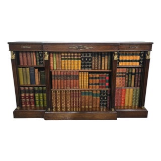 Empire Mahogany Adjustable Library Bookcase, 1920 For Sale