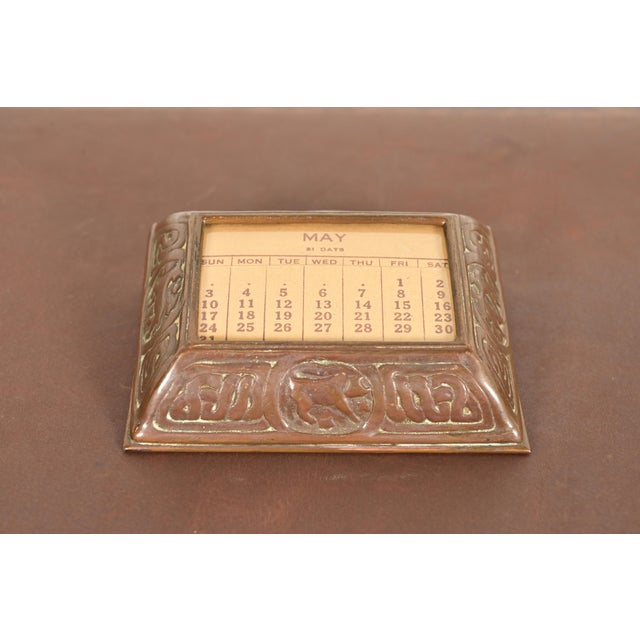 Tiffany Studios New York Zodiac Pattern Bronze Desk Calendar Holder or Picture Frame For Sale - Image 16 of 16