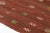 Textile Mid 20th Century Handwoven Brown Tribal Rug With Colorful Motifs For Sale - Image 7 of 10