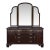 1980s Ethan Allen Georgian Court Solid Cherry 8 Drawer Low Dresser & Trifold Mirror (11-5223) For Sale