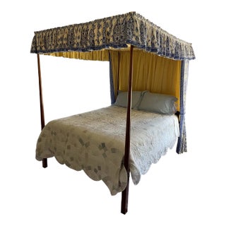 Eldred Wheeler Mahogany Queen Canopy Poster Bed For Sale