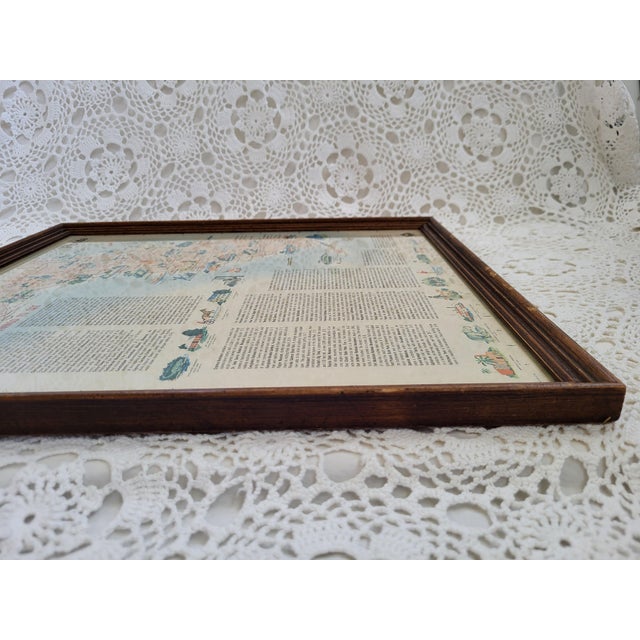 1950s Framed Florida Map For Sale - Image 4 of 5