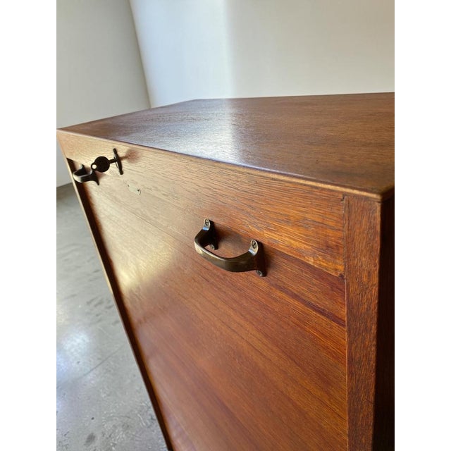 Vintage German Oak Roll-Top Wardrobe, 1930 For Sale - Image 4 of 16