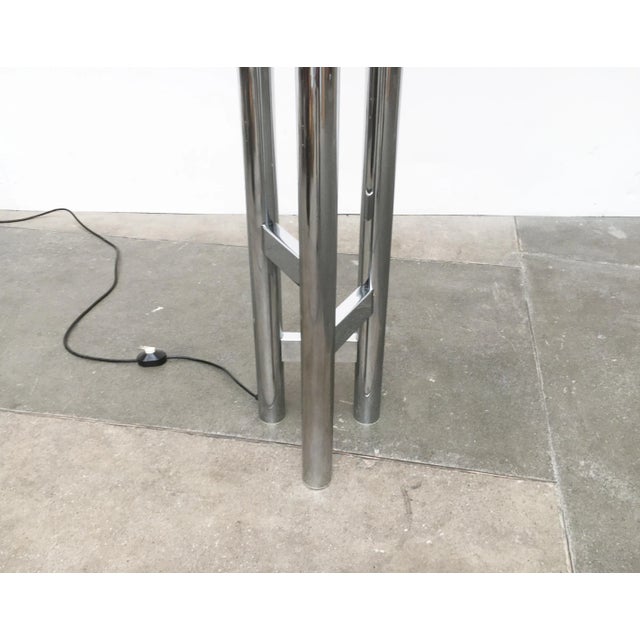 Vintage German Space Age Glass & Metal Floor Lamp, 1970s For Sale - Image 15 of 18