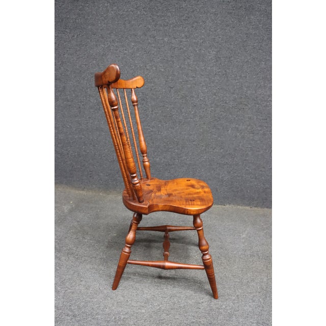 Bench Made Tiger Maple Windsor Chair For Sale - Image 9 of 10