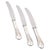Lunch Knives in Silver and Stainless Steel by Evald Nielsen, 1920s, Set of 3 For Sale - Image 6 of 6