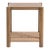 Contemporary Coastal Woven Shelf Oak Side Table For Sale