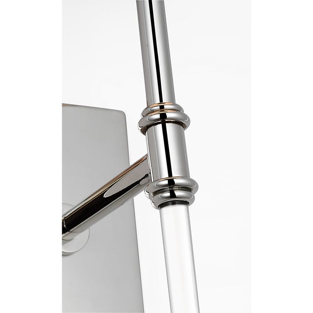 Modern Suzanne Kasler for Visual Comfort Signature Camille 16" Sconce in Polished Nickel with Linen Shade For Sale - Image 3 of 7