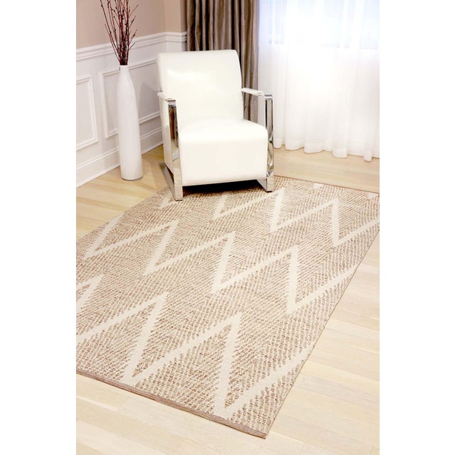 2020s Pasargad Home Simplicity Beige Cotton Area Rug- 9' 0" X 12' 0" For Sale - Image 5 of 7
