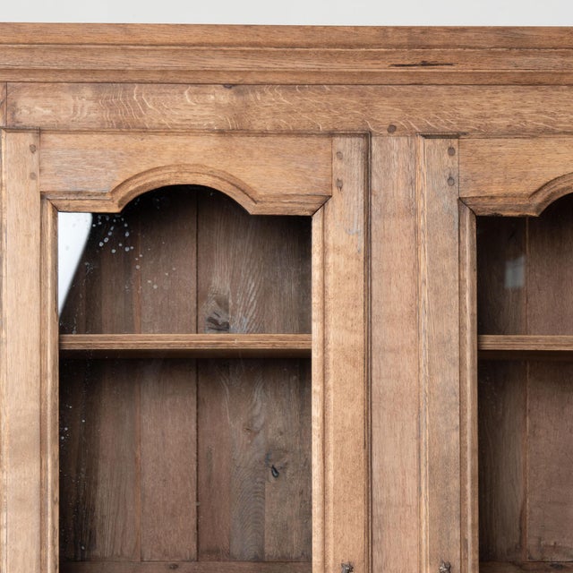 Large 20th Century French Bleached Oak Bookcase Display Cabinet For Sale - Image 4 of 10