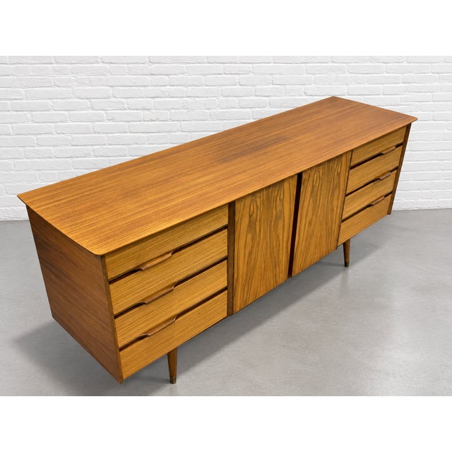 Mid Century Modern African Teak Sideboard | Scandinavian Credenza, Made in England, C. 1960’s For Sale - Image 10 of 17