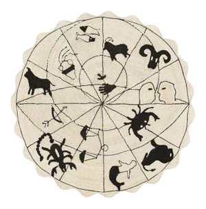 Schumacher X Charlap Hyman & Herrero Astrologia Rug in Natural & Black