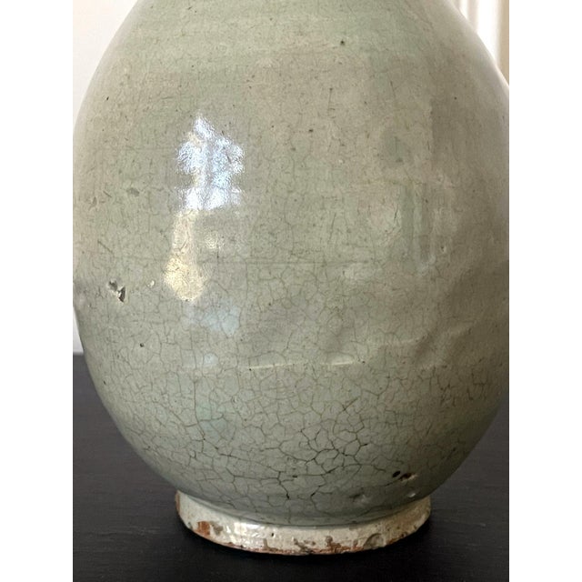 Antique Korean Celadon Bottle Vase Joseon Dynasty For Sale - Image 13 of 16
