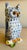 Vintage Mid Century Blue & White Hand Painted Ceramic Owl Pitcher For Sale - Image 9 of 11